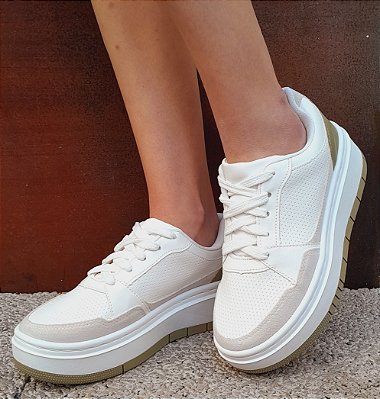 TÊNIS 598 BRANCO / VERDE OLIVA