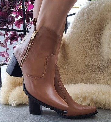 BOTA EM COURO 3381 CAMEL