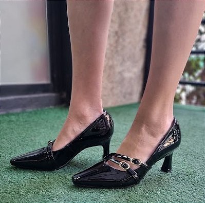 SCARPIN 079703 PRETO VERNIZ