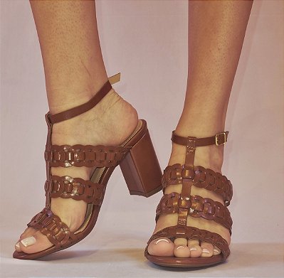 SANDÁLIA SEM TRASEIRA 57894 WHISKY