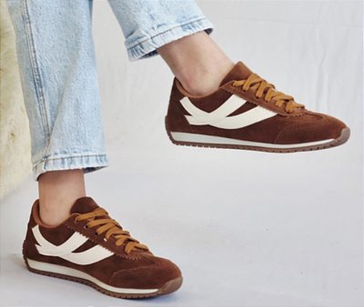 TÊNIS 172125 MARROM COM TIRAS OFF WHITE