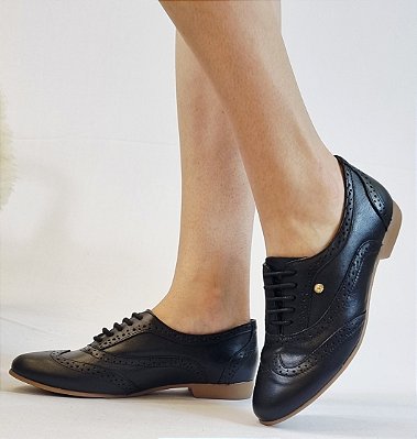 OXFORD EM COURO 1118 PRETO