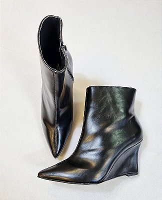 BOTA ANABELA 2755138 PRETA / BICO FINO