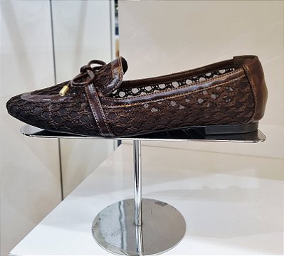 MOCASSIM COM TELA ENTRELAÇADA 4953 CAFÉ