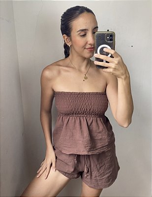 Blusa Lastex Tomara Que Caia