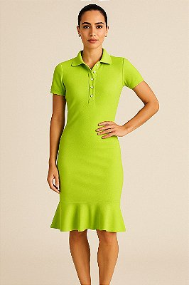 Vestido Polo Verde Neon