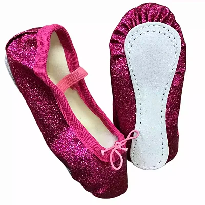 Sapatilha de Meia-Ponta Glitter - Marca Maria Chica - Cor Pink