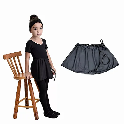 Saia Transpassada em Helanca Infantil (Maria Chica ou Dancin)