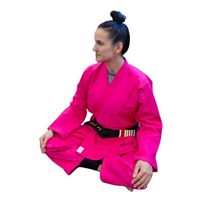 kimono Defesa Pessoal Adulto Rosa