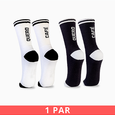 Meia Quero Café esportiva Unissex - 1 par