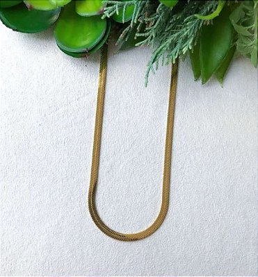 CHOKER FITA GOLD AMANDA 4MM
