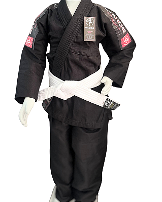 Kimono Reforçado Inf. Preto - Patch Rosa