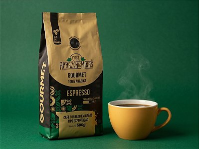 Café Gourmet em Grãos Sul de Minas 500g - Torra Média 6.0 Chocolate - Espresso 100% Arábica