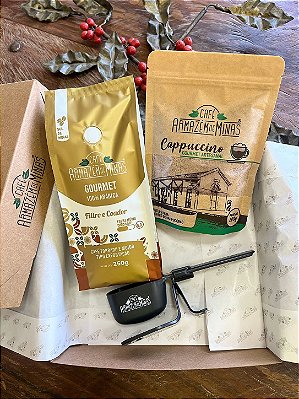 Kit Café Gourmet Torrado e Moído 250g Torra 6.0 + Cappuccino Gourmet 200g + Balança Dosadora