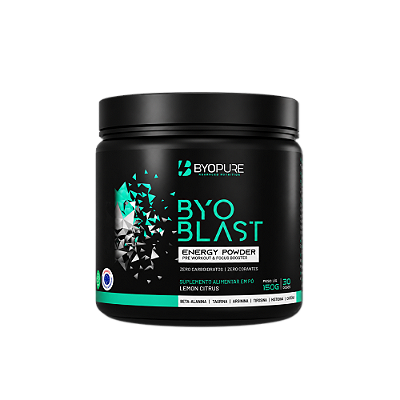Byoblast Pré-Treino 150g Byopure — Zero Carbo, Zero Corante, 30 Doses