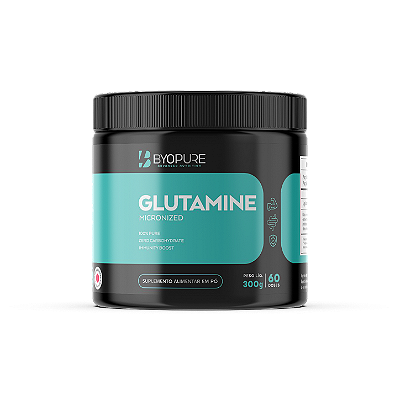 Glutamina Micronizada Byopure 300g — 100% Pura, Zero Carboidrato