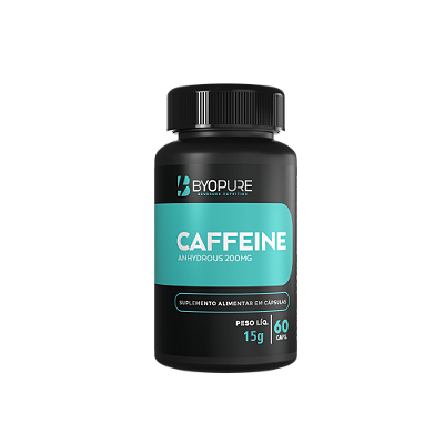 Cafeína 200mg 60 Cápsulas Byopure — Energia e Foco Pré-Treino