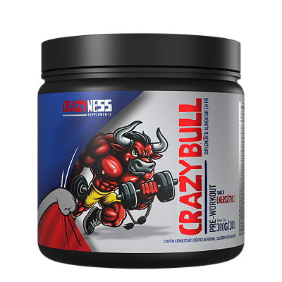 CRAZYBULL PRÉ-TREINO 300G SABOR ENERGÉTICO CRAZYNESS