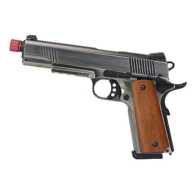 PISTOLA ROSSI 1911 SILVER MADEIRA GBB 6MM AIRSOFT