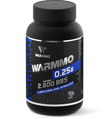 ESFERA AIRSOFT BBS WARMMO 0.25G 6MM POTE C/ 2800