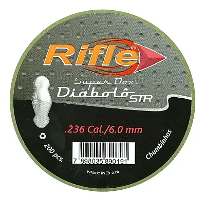 CHUMBO CAL. 6.0 MM RIFLE STR C/ 200 UN