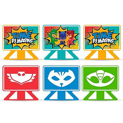 Decoração de Mesa Pj Masks - 6 unidades