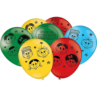 Balões Bexigas Festa Mônica - 9 Polegadas (23cm) - 25 Unidades