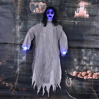 Boneca Eletrônica com Luz Azul Halloween