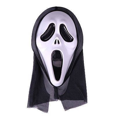 Máscara do Pânico de Plástico com Capuz - Halloween