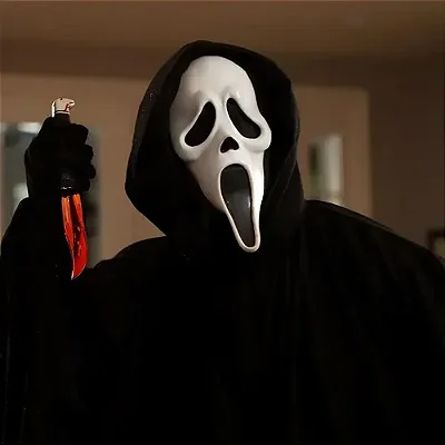 Máscara do Pânico de Plástico com Capuz - Halloween
