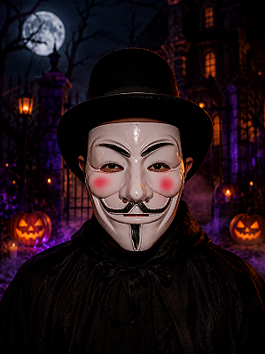 Máscara Anonymous V de Vingança Vendetta para Fantasias