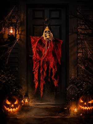 Enfeite de Halloween Esqueleto Pirata para Pendurar - 1 Metro - Modelos Sortidos