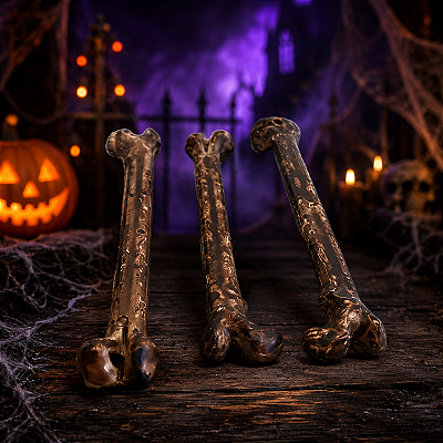 Osso Decorativo Halloween 10cm - 10 Unidades
