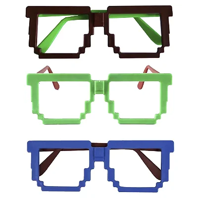 Óculos Gamer de Plástico Sem Lentes Retrô - 1 Unidade Sortido