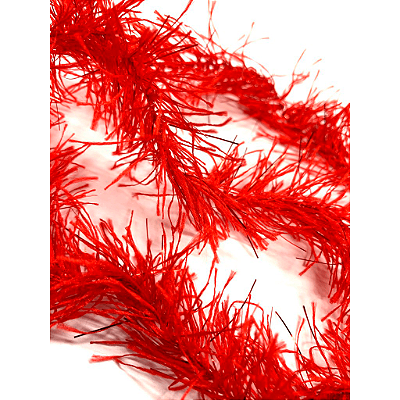 Marabú Fino de Tecido Decorativo 1,60m – Vermelho - 12 Unidades