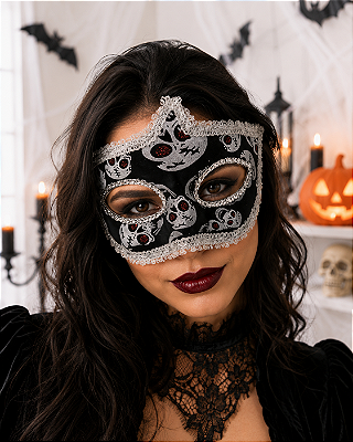Máscara Baile Caveiras Halloween