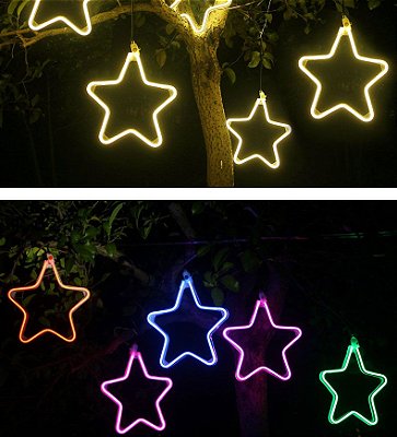 Estrela Luzes Neon
