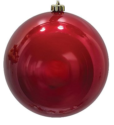 Bola De Natal Lisa Grande 12cm - 1 un Vermelha