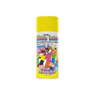 Tinta Spray Temporária Para Cabelo Amarelo - 120 ml