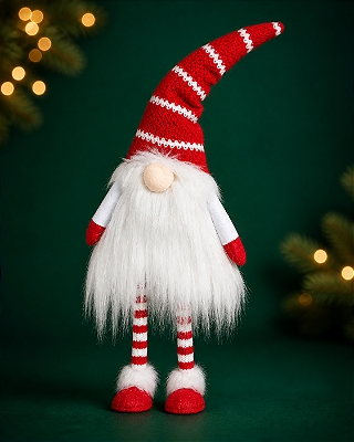 Kringle em Pé Vermelho – 38cm | Decoração Natalina Encantadora