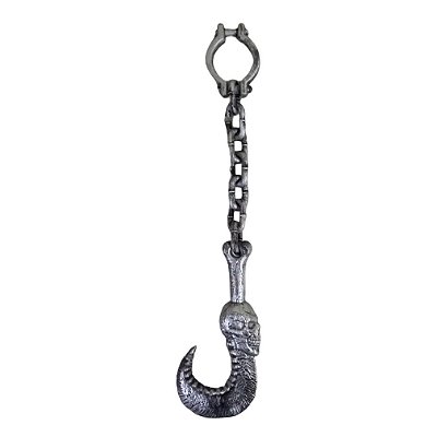 Corrente com Gancho Prata Decoração - Comprimento Total - 72cm