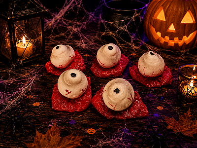 Enfeite Olho Decorativo Halloween - 5 Unidades