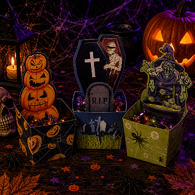Mini Cachepot Halloween – Kit com 10 Unidades | Lembrancinha e Decoração Temática