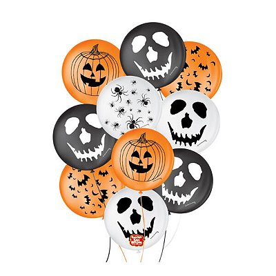 Balões Latex Figuras Halloween - 5 Polegadas (12cm) - 15 Unidades