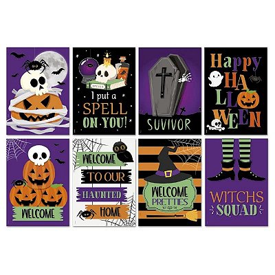 Cartaz Decorativo Halloween Cromus 8 unidades