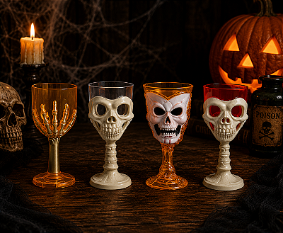 Taça Assustadora de Halloween 250ml - Modelos Sortidos - 1 Unidade