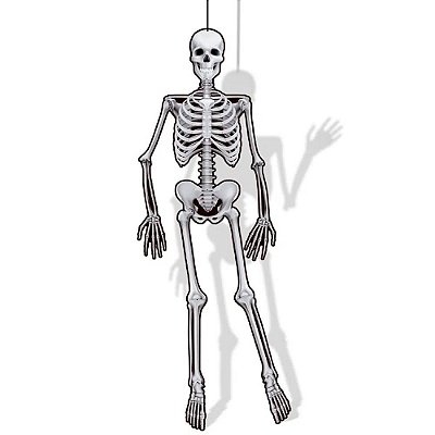 Painel Esqueleto Articulado Halloween - 160cm