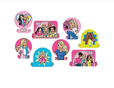 Decoração de Mesa Barbie em Papel Cartonado 20x15cm - 8 Unidades
