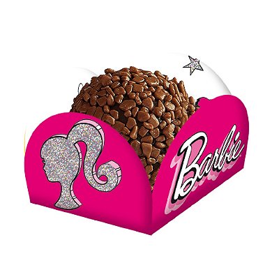 Porta Forminha Para Doces Festa Barbie 3,5x3,5cm - 40 Unidades