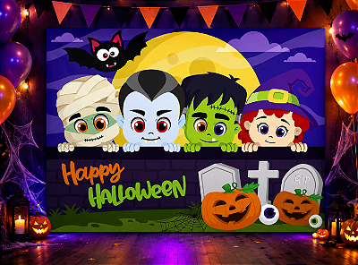 Painel TNT Halloween Baby Piffer - 1,40 x 1,03cm